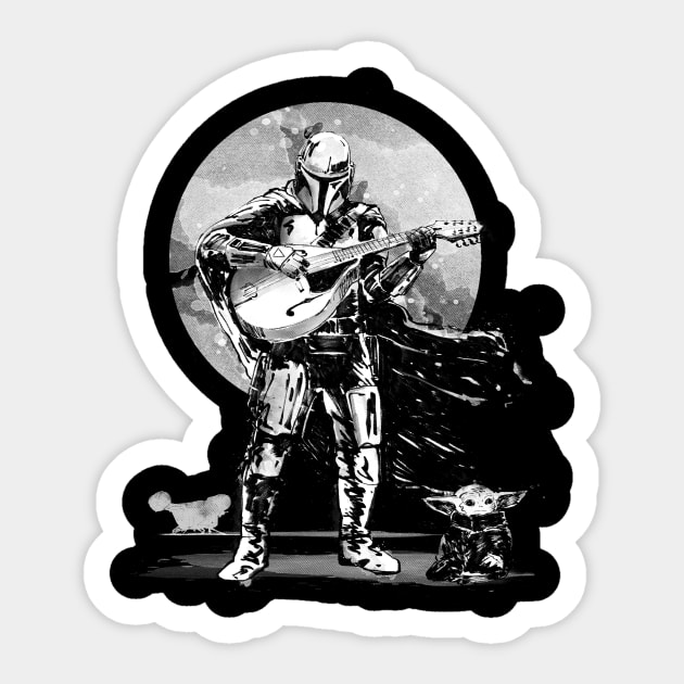 The mandolinian Sticker by kharmazero